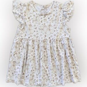 3-6M Toddler Girl Bamboo Dress Summer Spring Baby Clothes Tropical Leopard